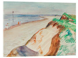 Acrylglasbild Strandwanderer auf Wangerooge - Otto Modersohn