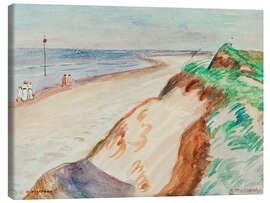 Leinwandbild Strandwanderer auf Wangerooge - Otto Modersohn