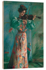Holzbild Die Geigenspielerin