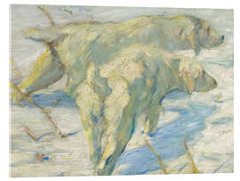 Acrylglasbild Sibirische Hunde im Schnee, 1910 - Franz Marc