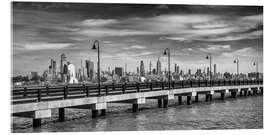 Acrylglasbild Manhattan Panorama Skyline vom Hudson River - Melanie Viola
