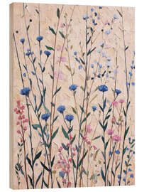 Holzbild Wildblumen in meinem Kopf - DejaReve