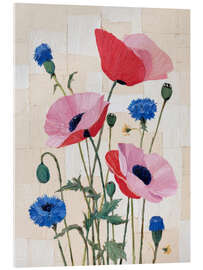 Acrylglasbild Pastellfarbene Mohnblumen - DejaReve