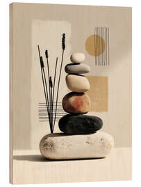 Holzbild Fragiles Gleichgewicht - Frank Daske