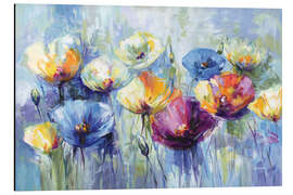 Alubild Fröhliche Mohnblumen im Frühlingslicht - Leon Devenice