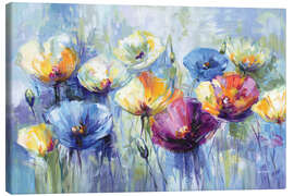 Leinwandbild Fröhliche Mohnblumen im Frühlingslicht - Leon Devenice