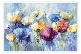 Poster Fröhliche Mohnblumen im Frühlingslicht - Leon Devenice