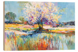 Holzbild Frühlingslandschaft - Leon Devenice