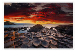Poster Giant Causeway, County Antrim, Nordirland - Dieter Meyrl