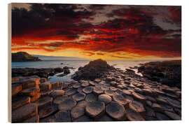 Holzbild Giant Causeway, County Antrim, Nordirland - Dieter Meyrl