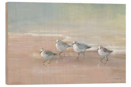 Holzbild Watvögel am Strand - Danhui Nai