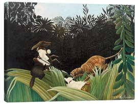 Leinwandbild Pfadfinder von einem Tiger angegriffen, 1904 - Henri Rousseau