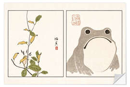 Wandsticker Hoji Frog - Meika Gafu, A Book of Paintings - Matsumoto Hoji