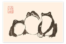Wandbild Meika Gafu - Grumpy Toads - Matsumoto Hoji