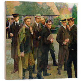 Holzbild Der Künstler und seine Schule - Arthur Siebelist, 1902