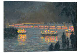 Acrylglasbild Lampionkorso auf der Au Enalster, 1900 - Ernst Eitner