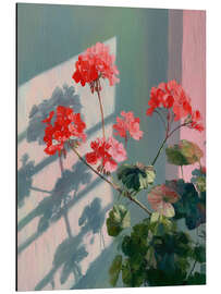 Aluminium print Geranium Under Soft Light
