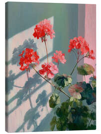 Leinwandbild Geranie im sanften Licht - DejaReve