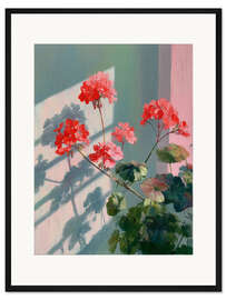Framed art print Geranium Under Soft Light