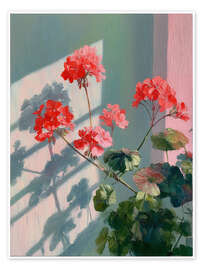 Wandbild Geranie im sanften Licht - DejaReve