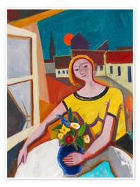 Wandbild Sommerabend, - Karl Hofer