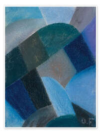 Wandbild Abstrakte Komposition in Blau - Otto Freundlich