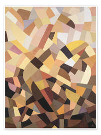 Poster Abstrakte Komposition in neutralen Tönen - Otto Freundlich