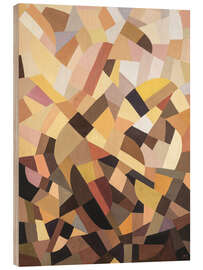 Holzbild Abstrakte Komposition in neutralen Tönen - Otto Freundlich