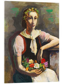 Acrylglasbild Das Blumenmädchen - Karl Hofer