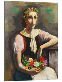 Print på aluminium The Flower Gir - Karl Hofer