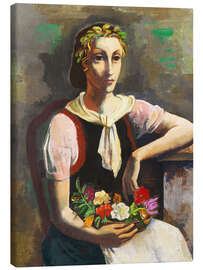 Leinwandbild Das Blumenmädchen - Karl Hofer