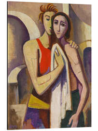 Alubild Zwei Frauen umarmen sich, ein Frauenporträt - Karl Hofer