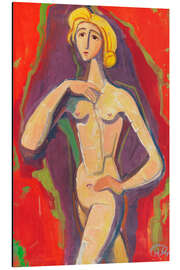 Alubild Stehender weiblicher Akt - Karl Hofer