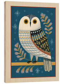 Holzbild Wintereule - Branka Kodžoman