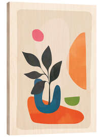 Holzbild Abstract Minimal Shapes III - Branka Kodžoman