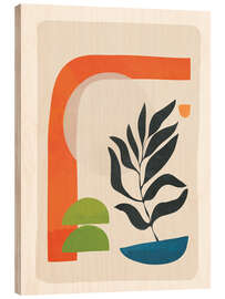 Holzbild Abstract Minimal Shapes I - Branka Kodžoman