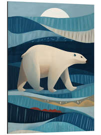 Alubild Eisbär in der blauen Arktis - Branka Kodžoman