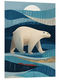 Hartschaumbild Eisbär in der blauen Arktis - Branka Kodžoman
