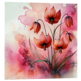 Acrylglasbild Schachblume - Sehnsuchtspink - Sabine Wagner