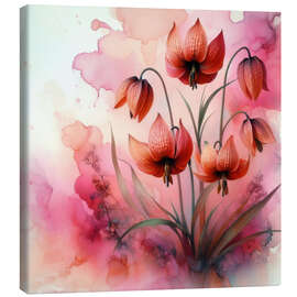 Leinwandbild Schachblume - Sehnsuchtspink - Sabine Wagner