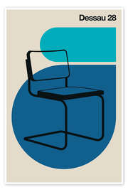 Wandbild Dessau 28, Blau - Bo Lundberg