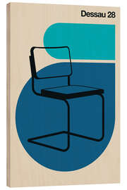 Holzbild Dessau 28, Blau - Bo Lundberg