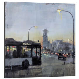 Alubild Potsdam Verkehr beim Sonnenuntergang im Herbst - Eduard Warkentin