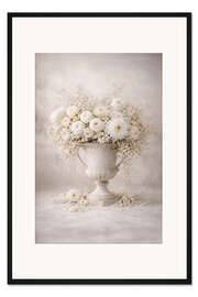 Gerahmter Kunstdruck Weißer Garten