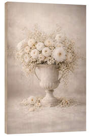 Holzbild Weißer Garten