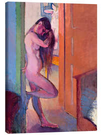 Leinwandbild In der Tür stehender weiblicher Akt, 1911 - Franz Nölken