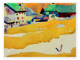 Wandbild Bergdorf, 1915 - Augusto Giacometti