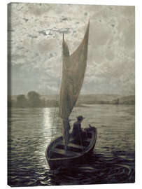 Leinwandbild Segelboot im Mondschein, 1872 - Hans Thoma