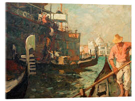Acrylglasbild Ausbooten in Venedig, 1905 - Leonhard Sandrock
