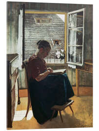 Quadro em acrílico The Artist's Mother in the Parlour, 1871 - Hans Thoma